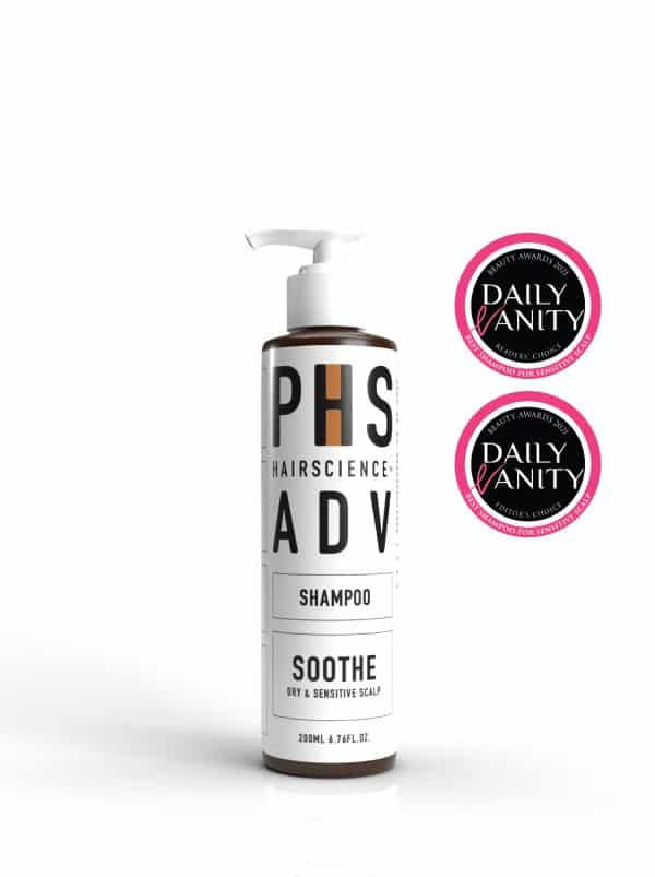 Award Winning PHS HAIRSCIENCE ADV Soothe Shampoo for Sensitive Scalp
