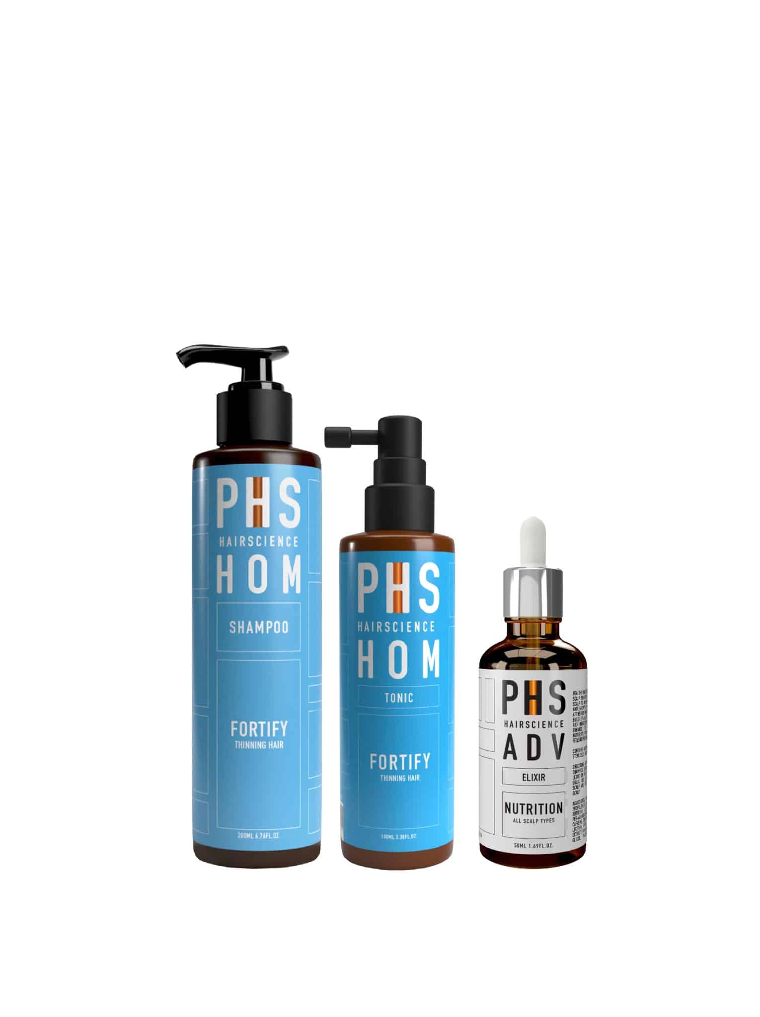 HOM Fortify Bundle Kit | For Mild Male Hair Loss | PHS HAIRSCIENCE®