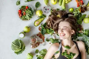 healthy diet and female hair